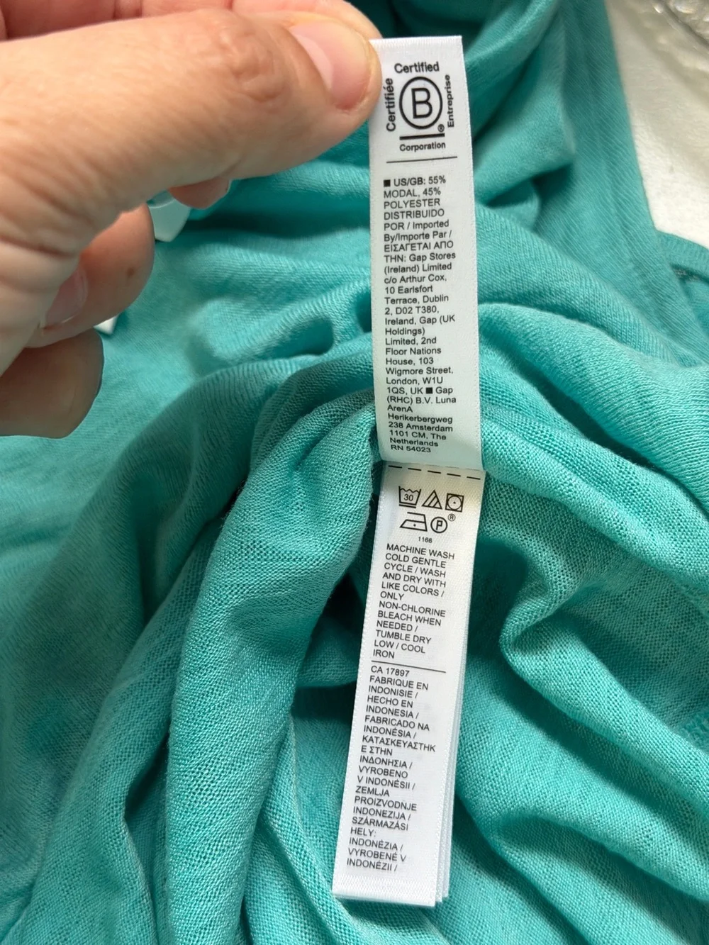 Athleta Womens Breezy Wrap Tank Top Size L Gulf Green Yoga Gym Running Ruching - Picture 6 of 10